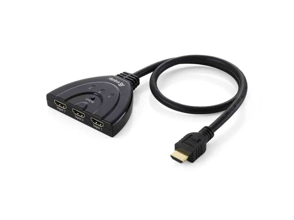 Equip Cabo Hdmi Switcher 3 Port, 1080p Black