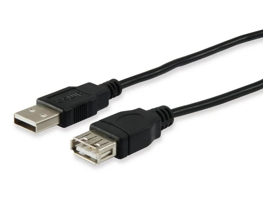 Cabo de Extensão EQUIP USB 2.0 Tipo A Macho-Fêmea 1,8m Preto