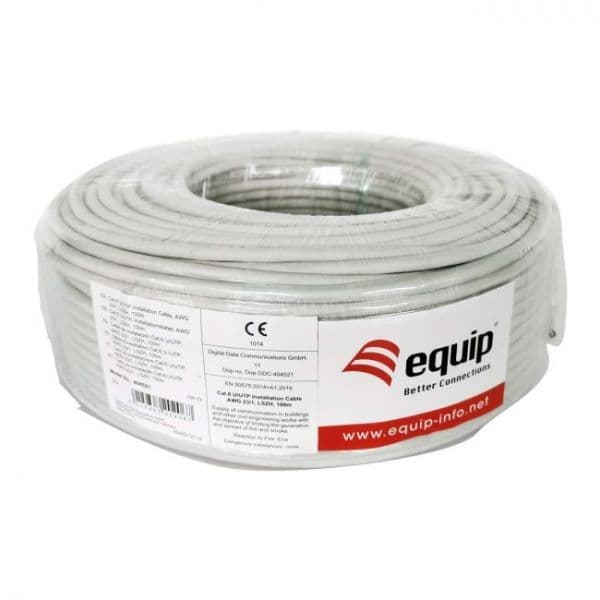 Equip Bobine Cabo Rede S/ftp Cat6a Lszh 100mt Cinza
