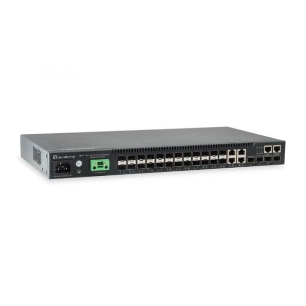 Level One Switch 28-Port L3 Lite Managed Gigabit Fiber GTL-2872