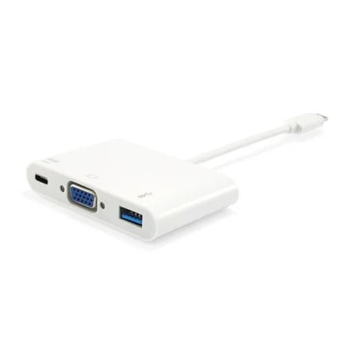 Equip Adaptador USB Type C / VGA Female/USB A Female/USB Type C Female - 133462