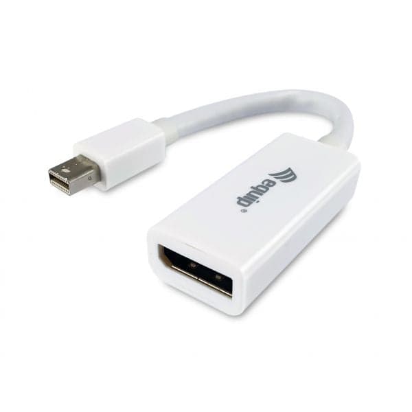Cabo Adaptador Mini-DisplayPort p/ DisplayPort M/F Equip Branco