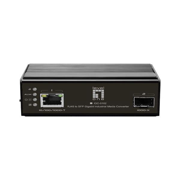 Level Switch One Level One RJ45 To Sfp Gigabit Industrial Media Converter 40°C To 75°C - IGC-0102