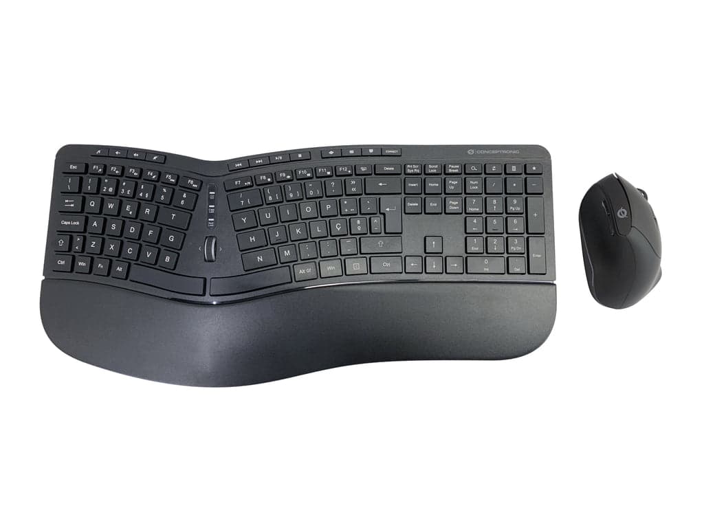 Teclado e rato Conceptronic Wireless Ergonomic orazio