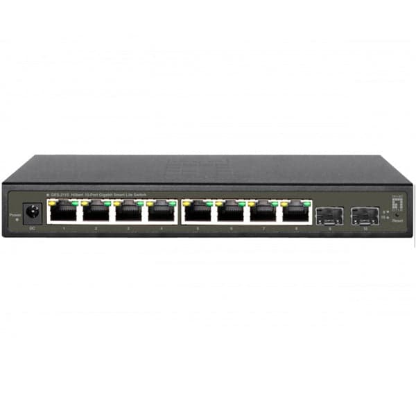 LEVEL ONE SWITCH HILBERT 10-PORT GIGABIT SMART LITE SWITCH 8 X GIGABIT RJ45 2 X GIGABIT