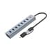 Conceptronic HUBBIES21G Hub USB 3.0 7 Portas Type-C 5Gbps