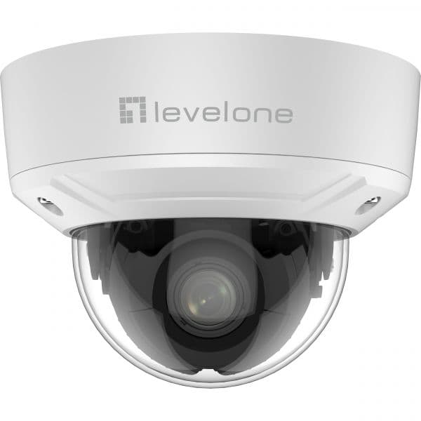 Level One Telecâmara IP FCS-3461 Dome Out 2MP H.265 IR PoE Zoom Ótico WDR IP67 Preto