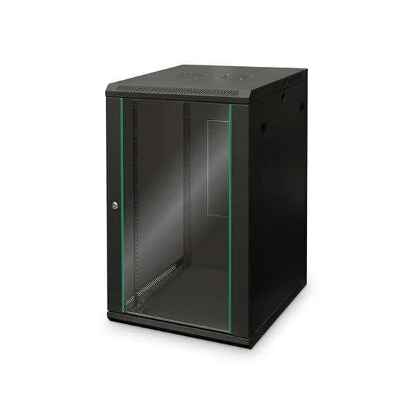 Digitus 16u Wall Mounting Cabinet 816x600x600 mm, Black (ral 9005) - DN-19 16U-6/6-EC-SW
