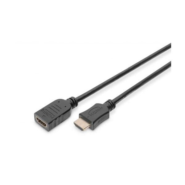 Digitus Hdmi High Speed Extension Cable, Type a St/bu, 2.0m, M/ethernet, Ultra hd 24p, Gold, Bl AK-330201-020-S