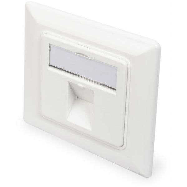 Digitus Espelho + Suporte 45? Simples para 1xRJ45 Keystone 80x80 DN-93811