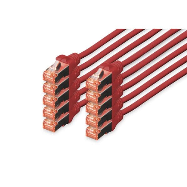 cabo de rede Digitus DK-1644-010-R-10 1m Cat6 S/FTP (S-STP) Vermelho