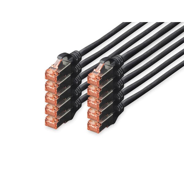 cabo de rede Digitus DK-1644-020-BL-10 2m Cat6 S/FTP (S-STP) Preto