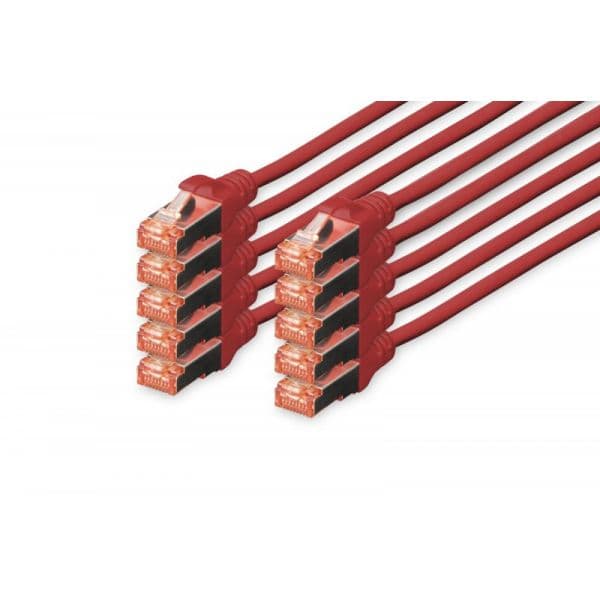 cabo de rede Digitus Professional 3m Cat6 S/FTP (S-STP) Vermelho