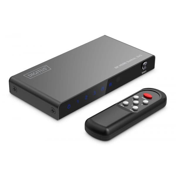 DIGITUS DS-55333 Switch/Divisor HDMI 3x1 8K/60Hz HDR 48Gbps HDCP 2.3