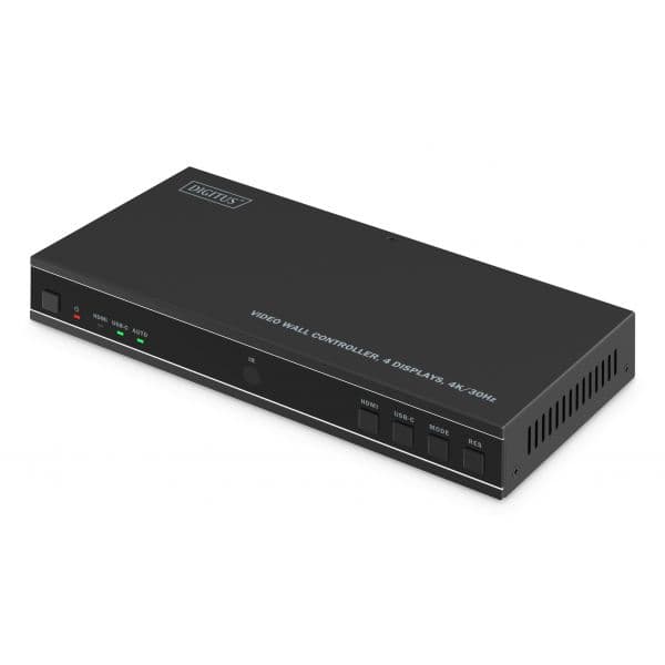 DIGITUS DS-55358 Controlador Video Wall 4 Ecrãs 4K/30Hz HDMI USB-C Preto