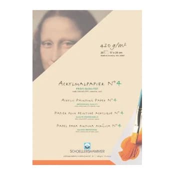 Schoellershammer Bloco Papel Pintura Acrílica 20 Fls 17x24cm 420gr