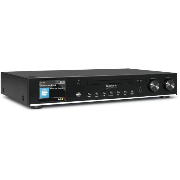 Technisat Rádio DIGITRADIO 143 CD (V3) - Sintonizador HiFi Digital, Internet, DAB+, FM, Bluetooth, Spotify Connect, CD, WLAN, Ecrã 3.2", Preto 43cm