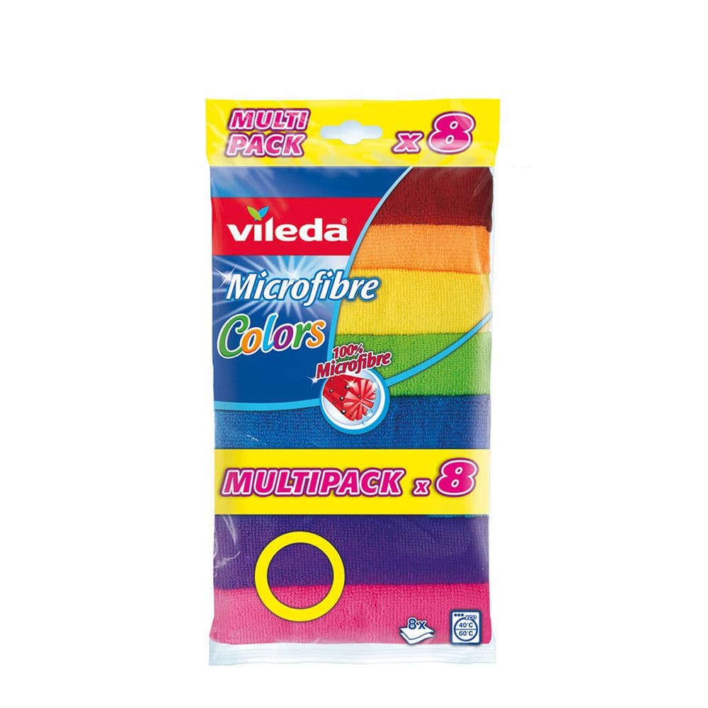 Vileda Pano Microfibras Colors 8 Unidades