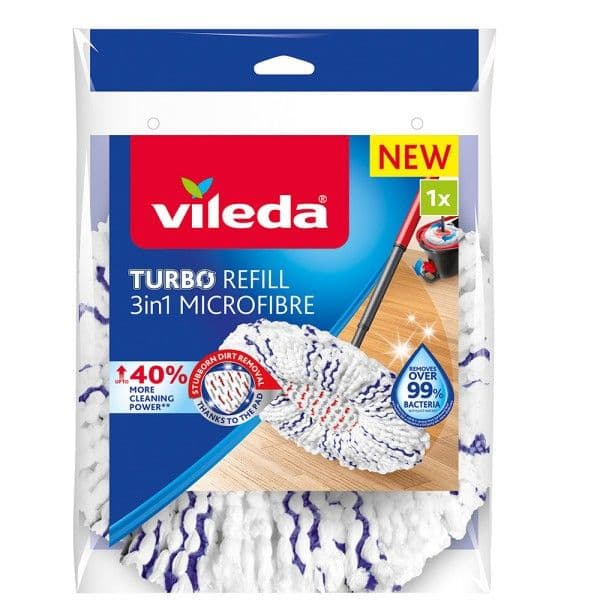 Vileda Recarga para Esfregona Microfibras Turbo 3 em 1