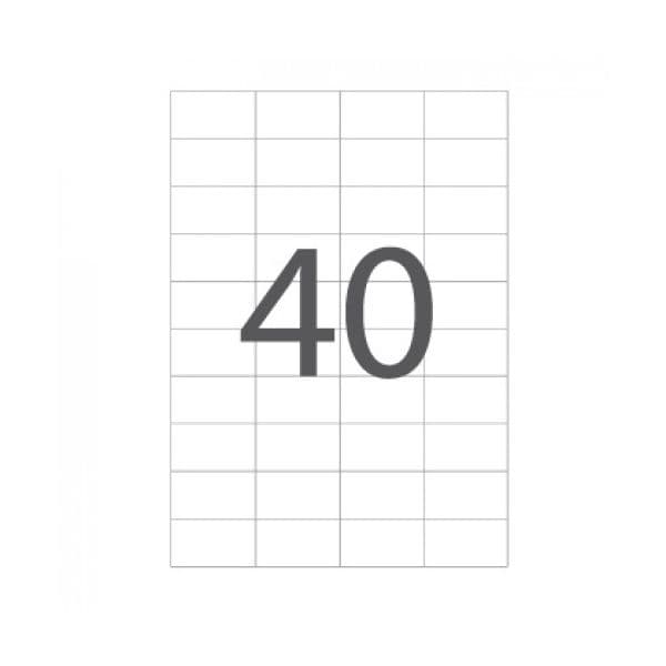 TopStick 100 un. Fls A4 Etiquetas Adesivas 52,5x29,7mm Branco