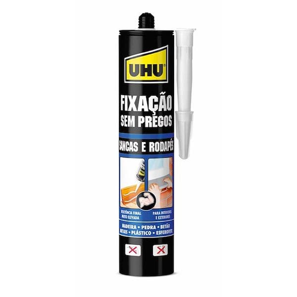 UHU Fixação sem Pregos Sancas e Rodapés Branco - Cartucho - 440 G - 0070080074