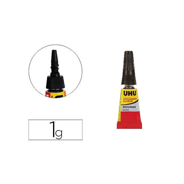 UHU Mini Super Cola Ultra Rápida 1g 1 Un.