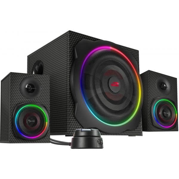 Speedlink Gravity Carbon RGB SL-830100-BK Sistema de Som 2.1 Bluetooth Klinke Preto