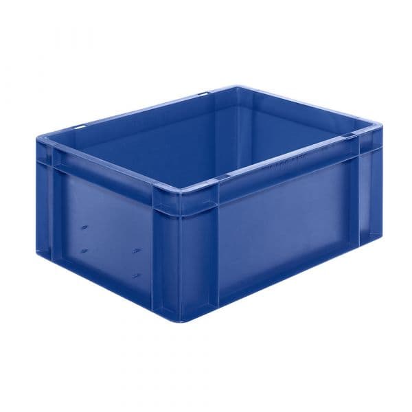 Kaiser+Kraft Recipiente Empilhável em Formato Euro, Paredes e Fundo Fechados, Cxlxa 400 X 300 X 175 mm, Azul, Embalagem de 5 Unid. Azul