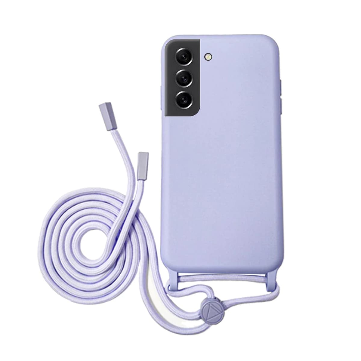 Capa Silicone Líquido Samsung S21 FE Cordão Lilás