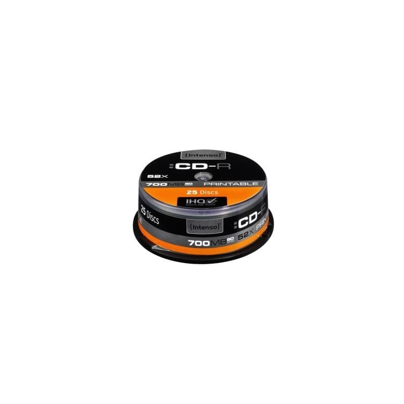 CD-R Intenso 700MB 52x imprimível 25 unidades