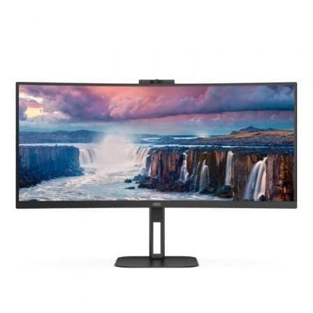 Monitor AOC 34′ CU34V5CW/BK VA WQHD 21:9 Curvo 100Hz FreeSync 1ms
