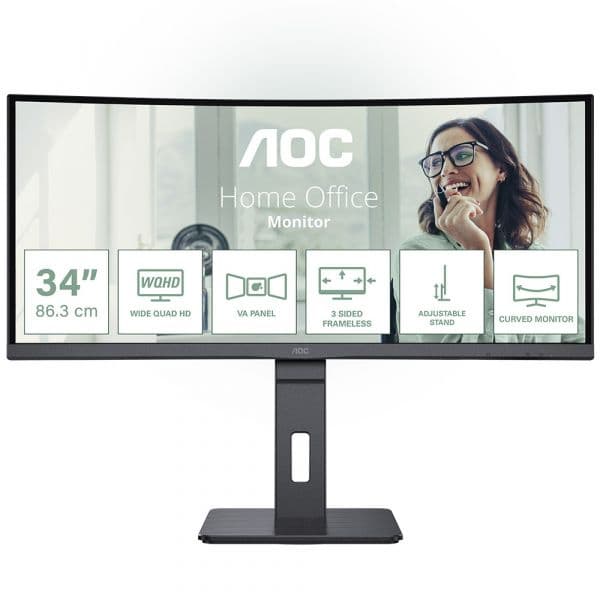 Monitor AOC CU34P3CV VA 34" UWQHD 21:9 100Hz Adaptive Sync