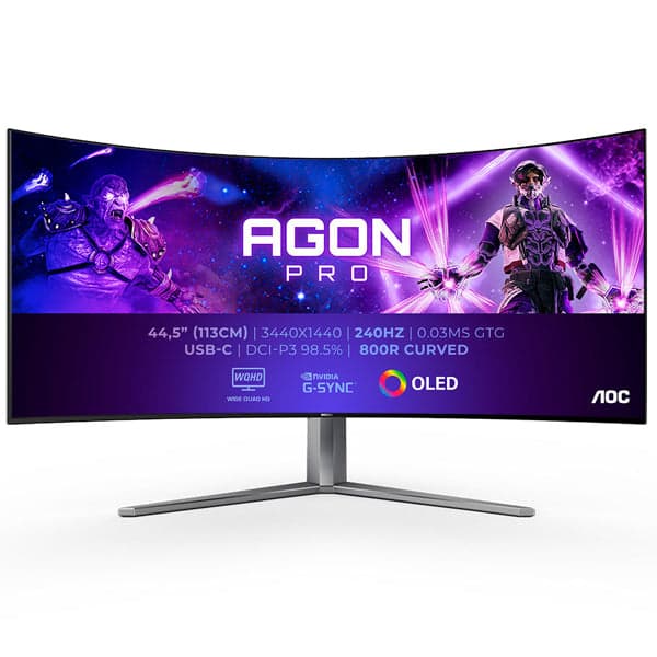 Monitor AOC AGON PRO AG456UCZD 45" OLED UltraWide QHD 240Hz FreeSync Premium USB-C Curvo