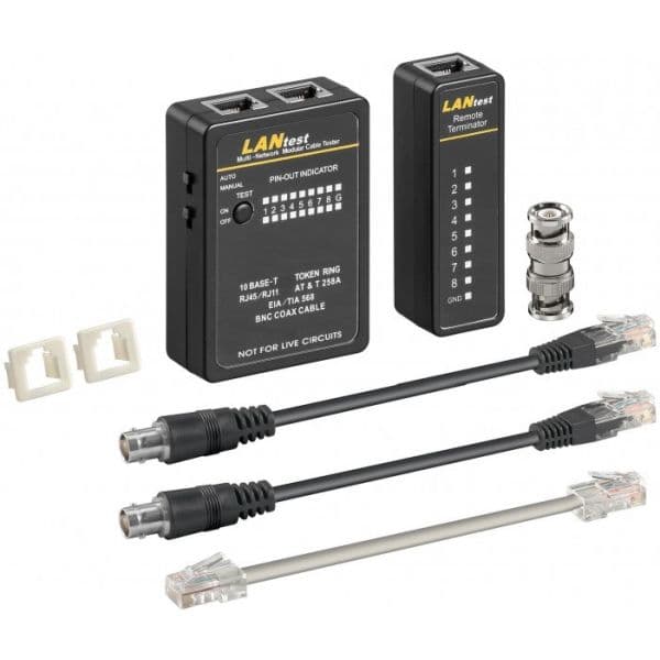 ProFTC Testador de Rede RJ11, 12, 45 e Coaxial com Display - 93010