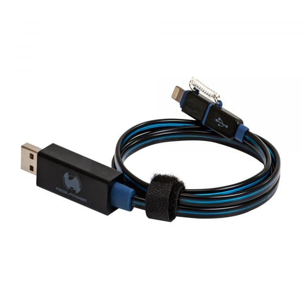 Realpower Cabo USB-A para Lightning 0.75m Azul e Negro