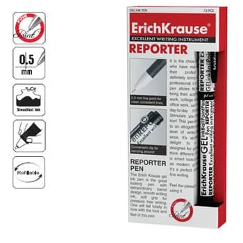 Erichkrause Esferografica Reporter 0.5 Preto Cx. 12un 11719934