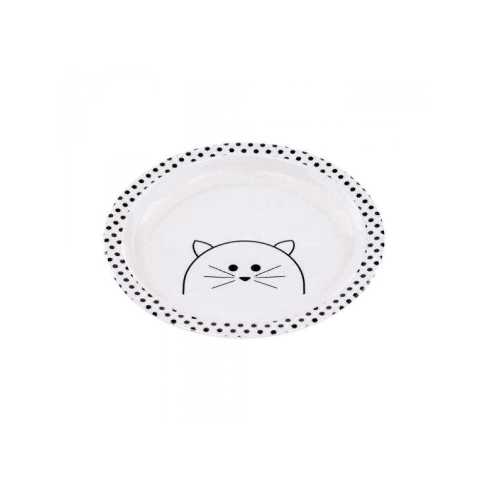 Prato Antiderrapante Gato Branco