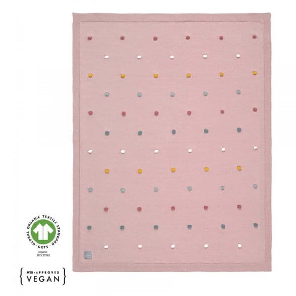 Lassig Manta Malha Fina Dots Rosa - L1542005799