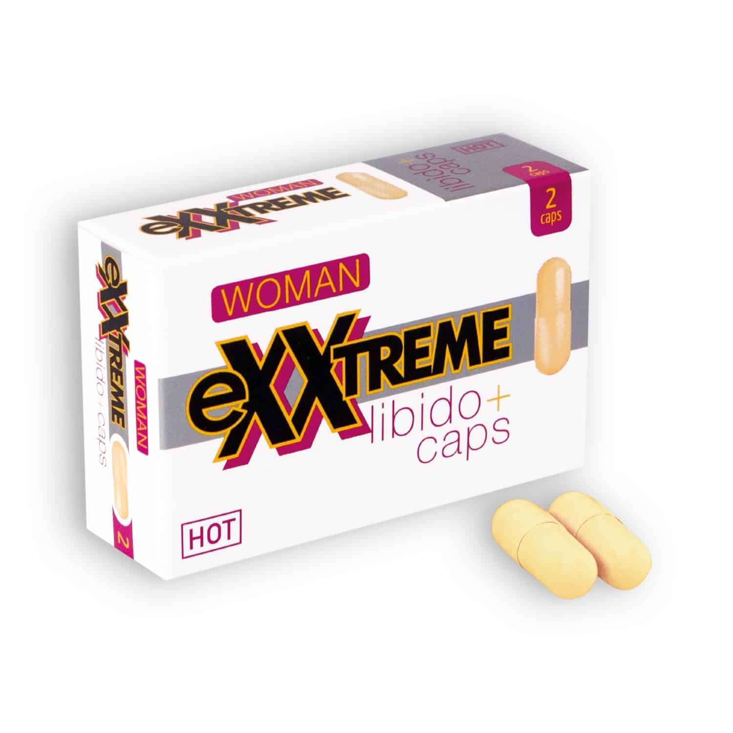 Hot Potenciador Exxtreme Libido+ Feminino 2 Cápsulas
