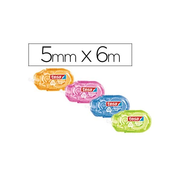 Tesa Mini Corretor Fita Roller 5mm Sortido 16 Un.