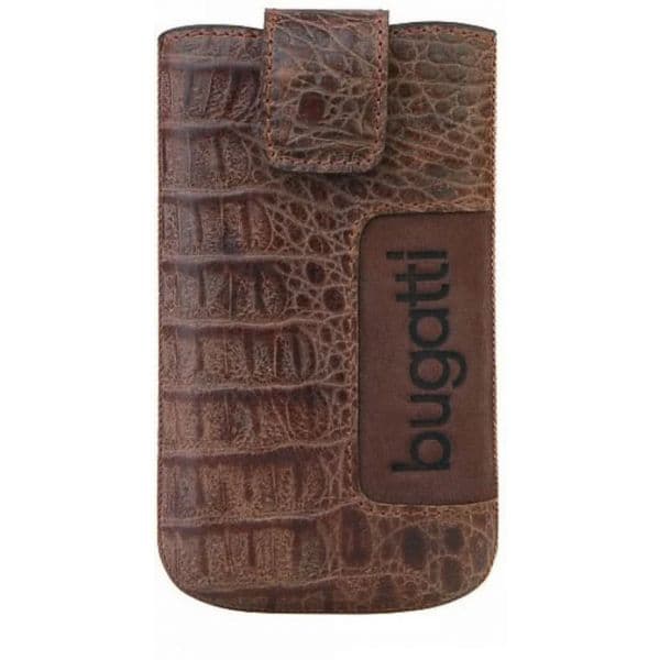 Bugatti bolsa pele slim croco size sl Brown claro