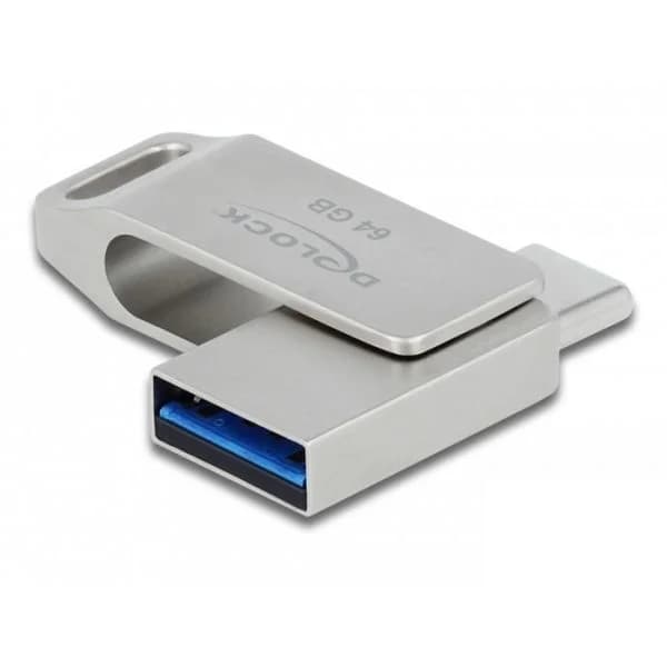 Delock 64GB 54075 USB 3.2 USB-C + Type-A Metal