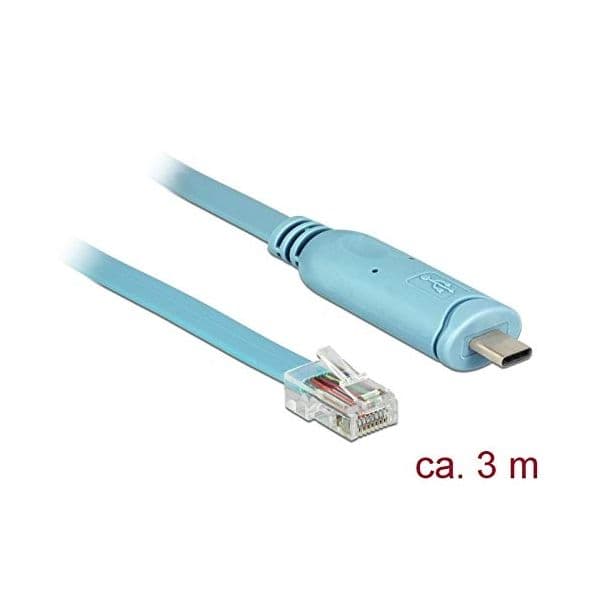 DeLOCK 63914 cabo de série Azul 3 m USB Type-C RJ45