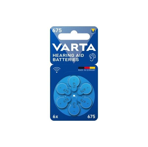 Varta Pilha para Aparelho Auditivo 675 H675 6 Unidades