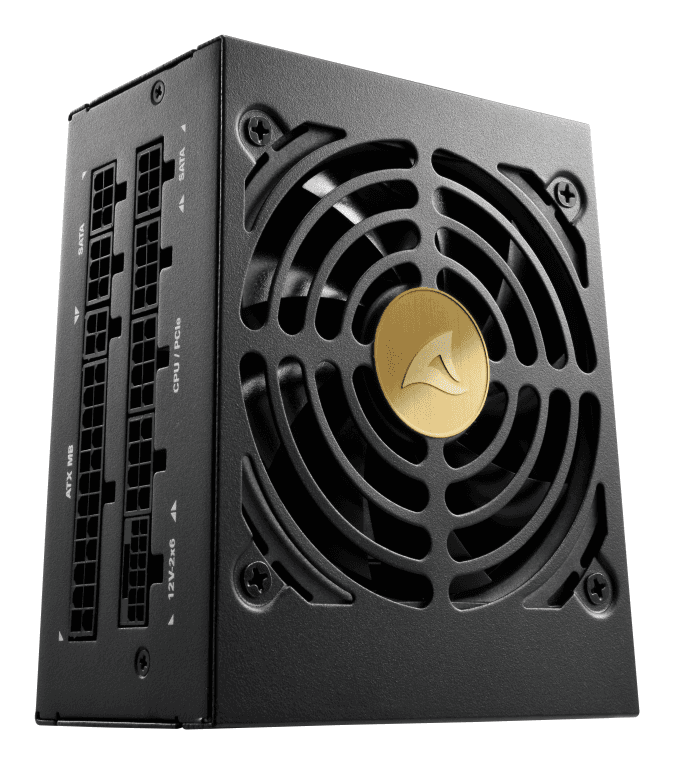 Fonte de Alimentação Sharkoon 750W SFX 100-240V Modelo Rebel P20 Extras Preto com Ventoinha
