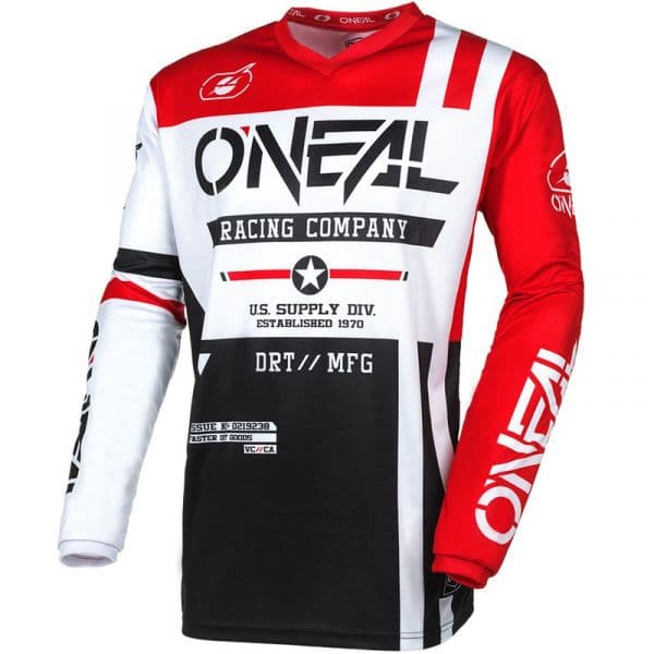 O'neal Camisola Element Warhawk Black / White / Red XL