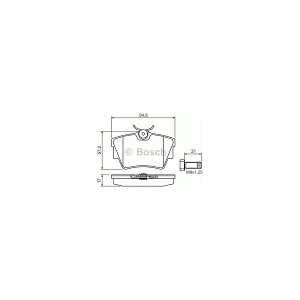 BOSCH Jogo de pastilhas para travão de disco - 4047024044074