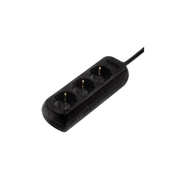 Hama Extensão 3 Tomadas Interruptor 3m Black