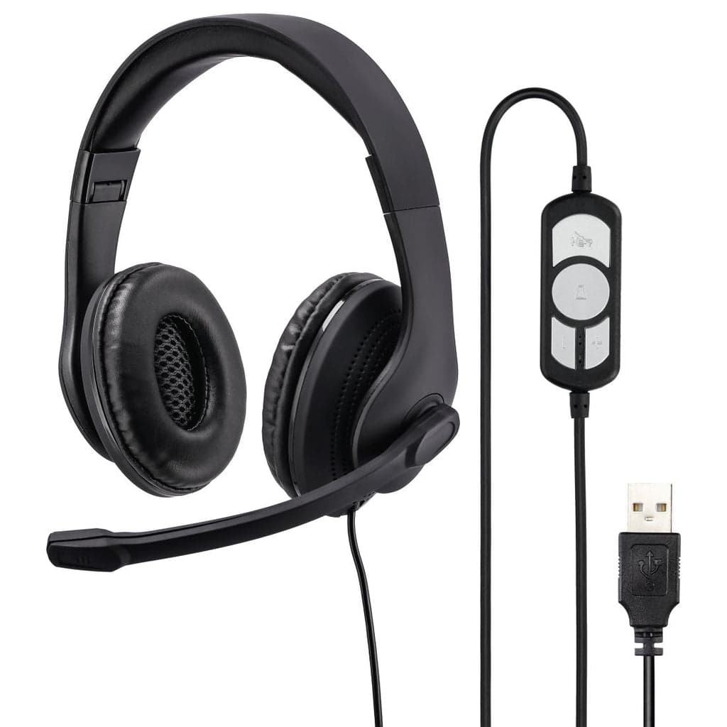 AUSCULTADOR HAMA COM MICRO "HS-USB300"