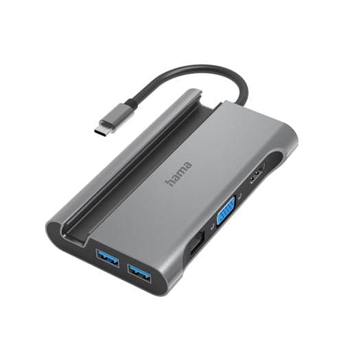 Hub USB-C Hama 3x USB-A 1xUSB-C 1xVGA 1xHDMI 1xLAN